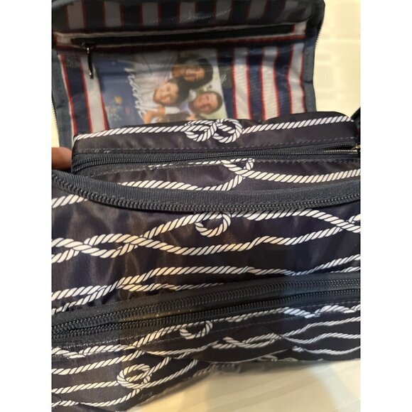 LUG NWT Stowaway Cosmetic Case Nautical Navy - Picture 7 of 8